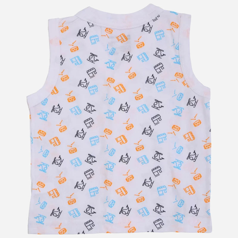 Unisex Vest Front Open Sleeveless Pack of 3