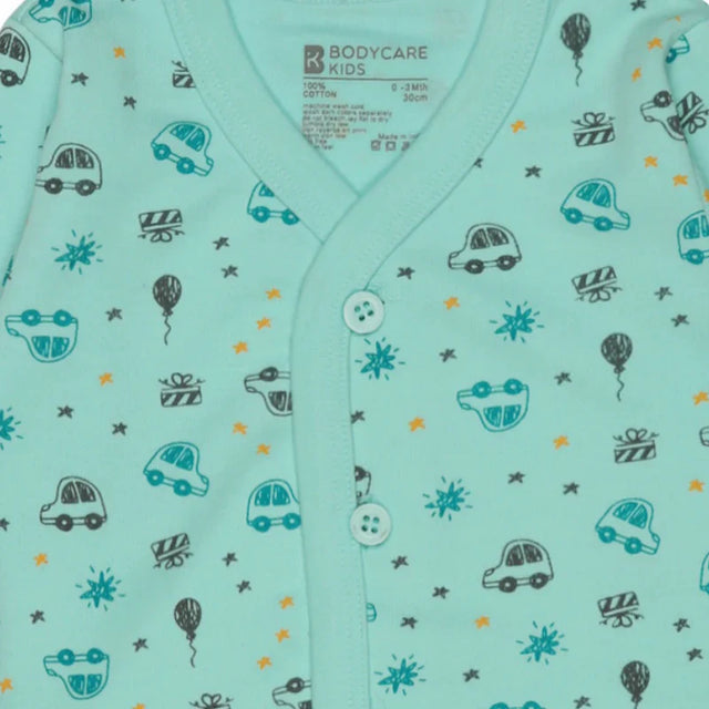 Unisex Baby Printed Front Open Top for Easy Dressing, Comfortable Daily Wear and Regular Wardrobe Use - Pack of 3