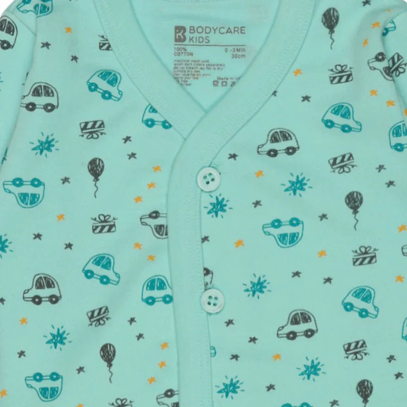 Unisex Baby Printed Front Open Top for Easy Dressing, Comfortable Daily Wear and Regular Wardrobe Use - Pack of 3