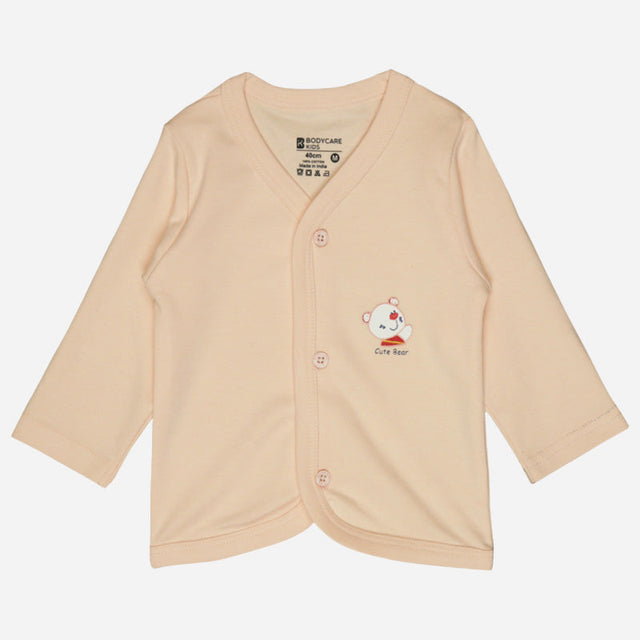 Unisex Baby Vest Front Open Full Sleeves Pack of 3 - Bodycare
