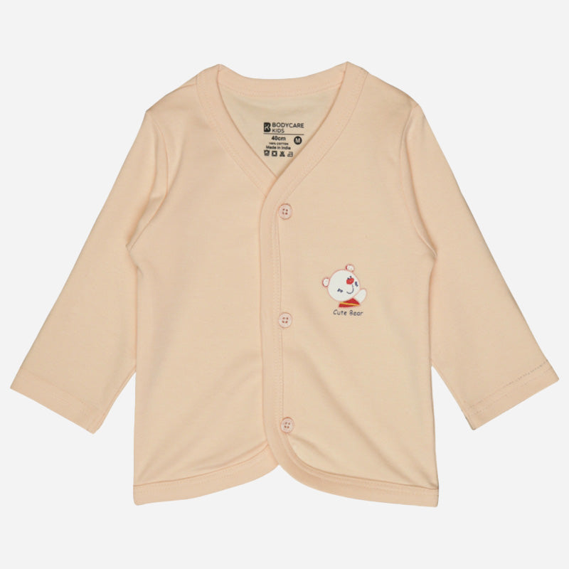 Unisex Baby Vest Front Open Full Sleeves Pack of 3 - Bodycare