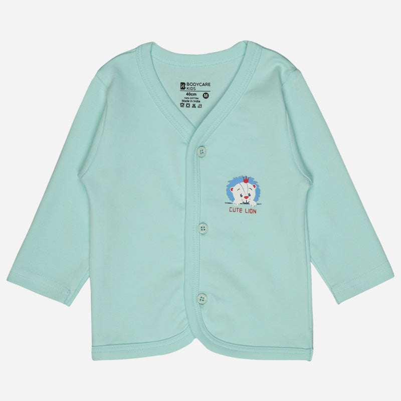 Unisex Baby Vest Front Open Full Sleeves Pack of 3 - Bodycare