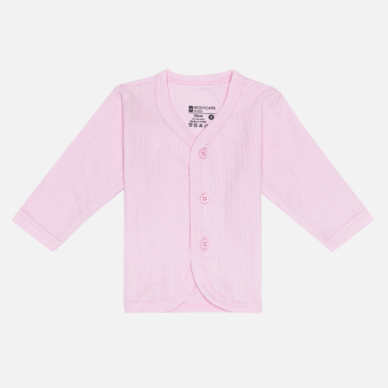 Unisex Baby Vest Front Open Full Sleeves Pack of 3 - Bodycare