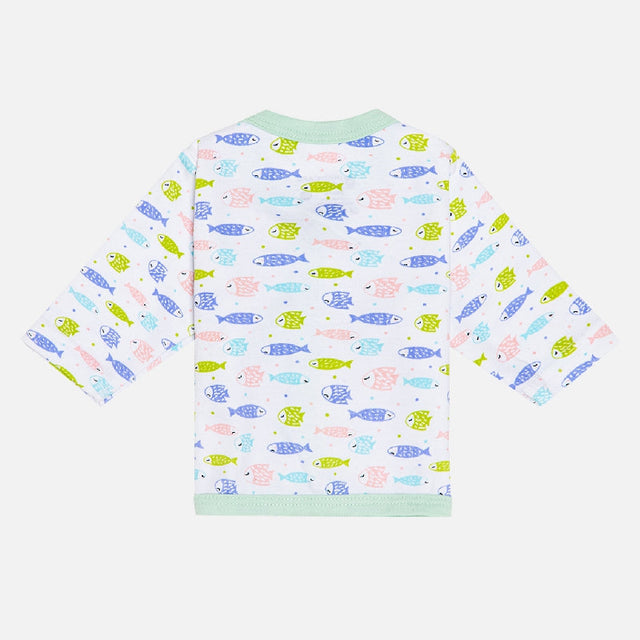 Unisex Baby Night Suit Front Open Full Sleeves - Bodycare