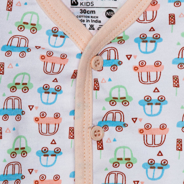Unisex Baby Night Suit Front Open Full Sleeves - Bodycare
