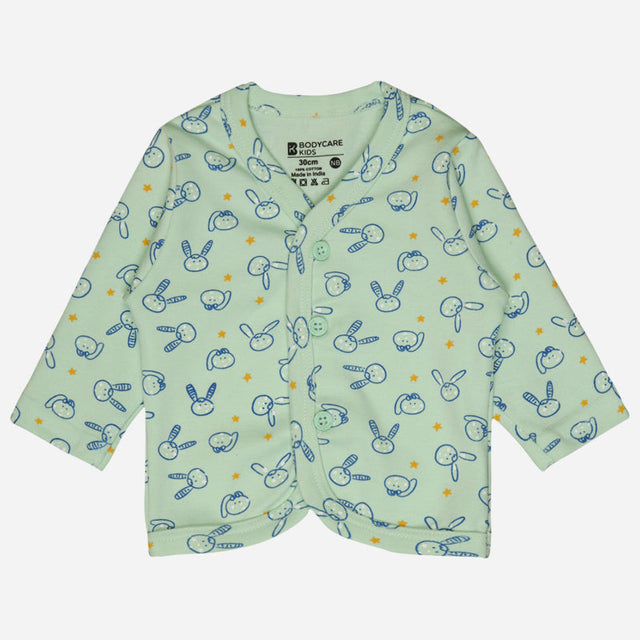 Unisex Baby Night Suit Front Open Full Sleeves - Bodycare