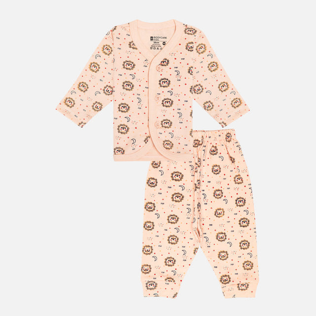 Unisex Baby Night Suit Front Open Full Sleeves - Bodycare