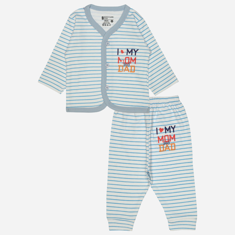 Bodycare Unisex Full Sleeves Striped Top & Pajami Set