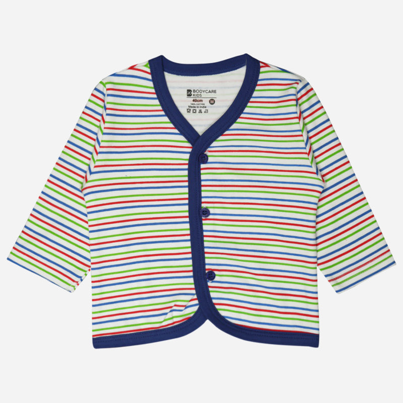 Unisex Baby Night Suit Front Open Full Sleeves - Bodycare