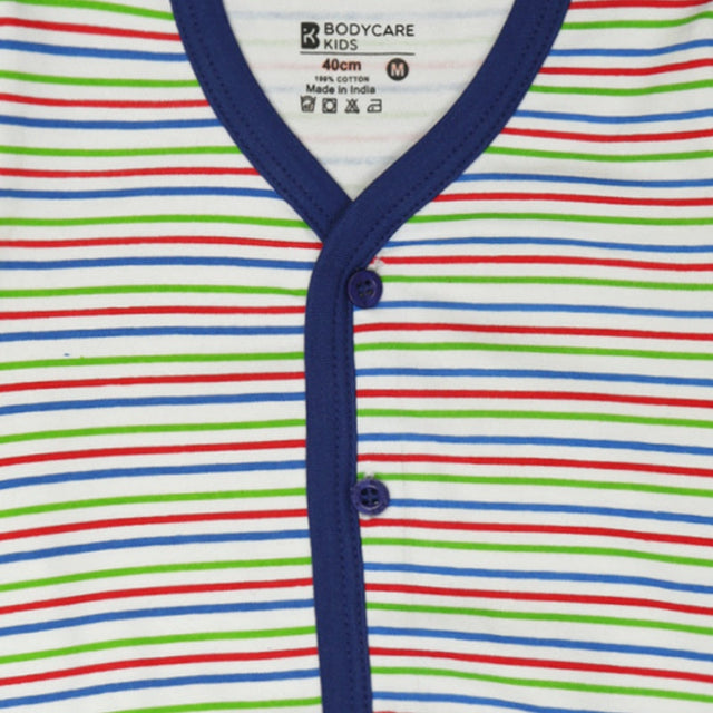 Unisex Baby Night Suit Front Open Full Sleeves - Bodycare