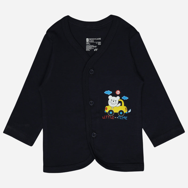 Unisex Baby Night Suit Front Open Full Sleeves - Bodycare