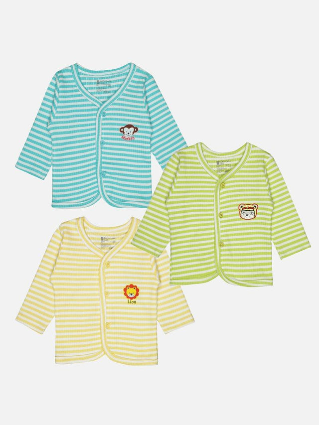 Unisex Baby Thermal Top Front Open Full Sleeves Pack of 3 - Bodycare