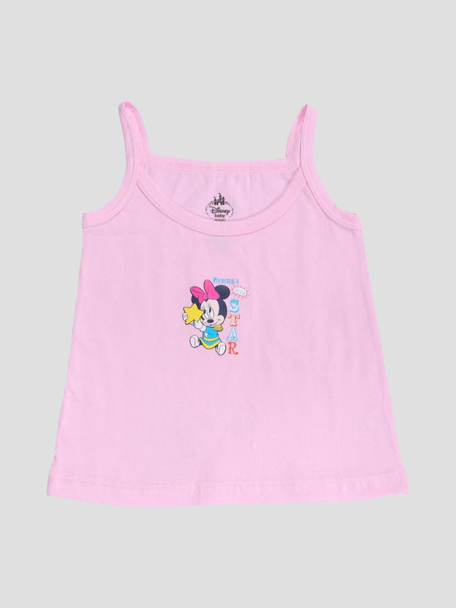 Baby Girls Minnie & Friends Innerwear Vest Sleeveless for Everyday Comfort, Easy Layering and Wardrobe Essentials - Pack of 4