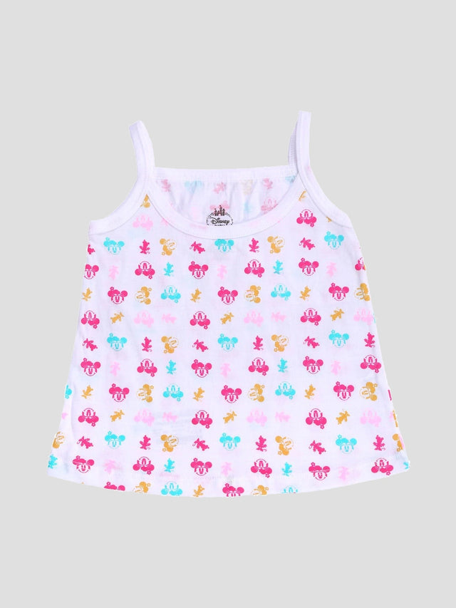 Baby Girls Minnie & Friends Innerwear Vest Sleeveless for Everyday Comfort, Easy Layering and Wardrobe Essentials - Pack of 4