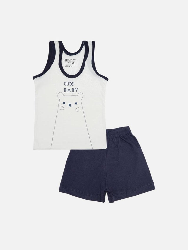 Unisex 100% Cotton Set Round Neck Sleeveless - Bodycare