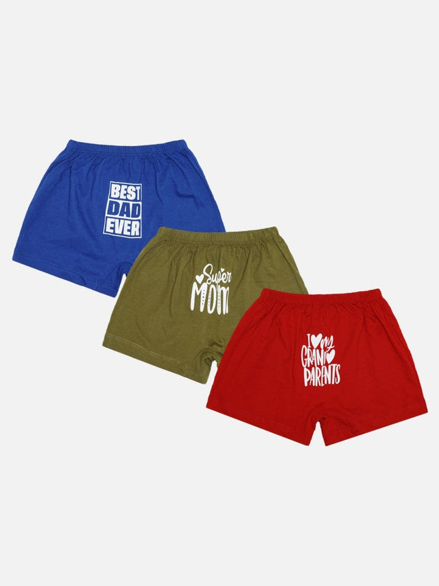 Unisex 100% Cotton Trunk with Inner Elastic for Baby Innerwear Comfort, Everyday Use and Easy Fit - Pack of 3