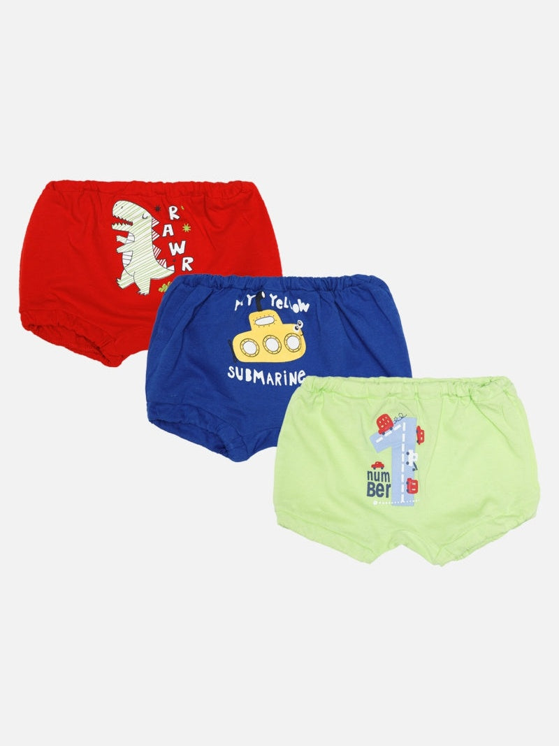 Bodycare Boys Trunks Solid Pack Of 3 - Assorted