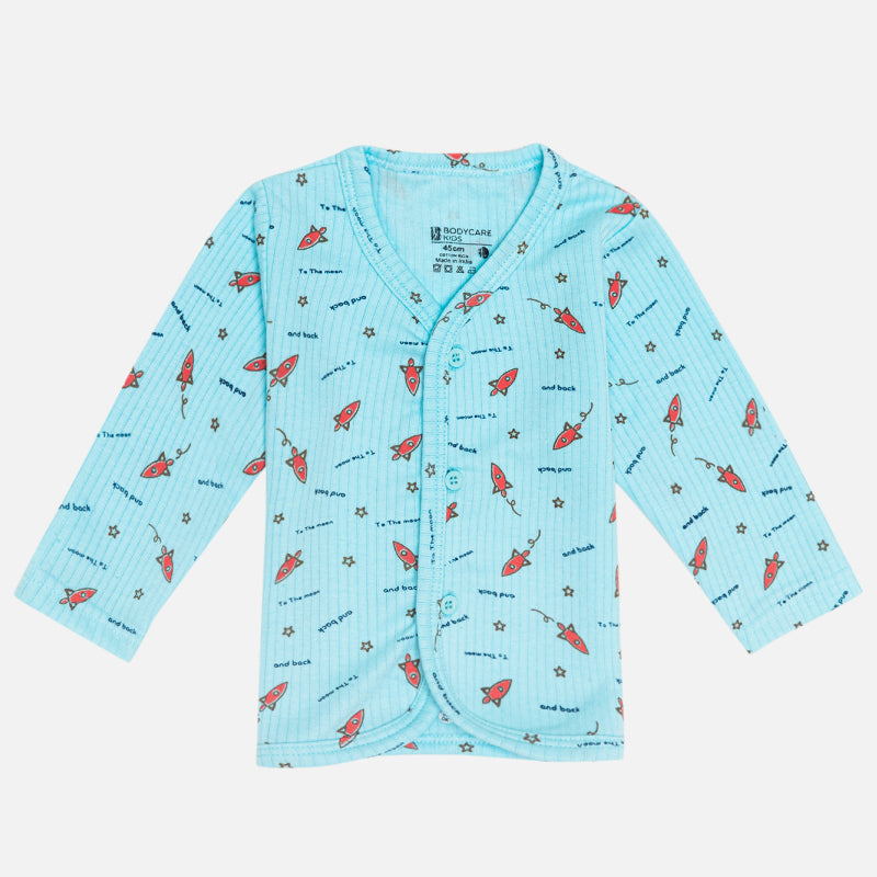 Bodycare Thermal Infant Front Open Top Front Open Full Sleeves Assorted Pack Of 3