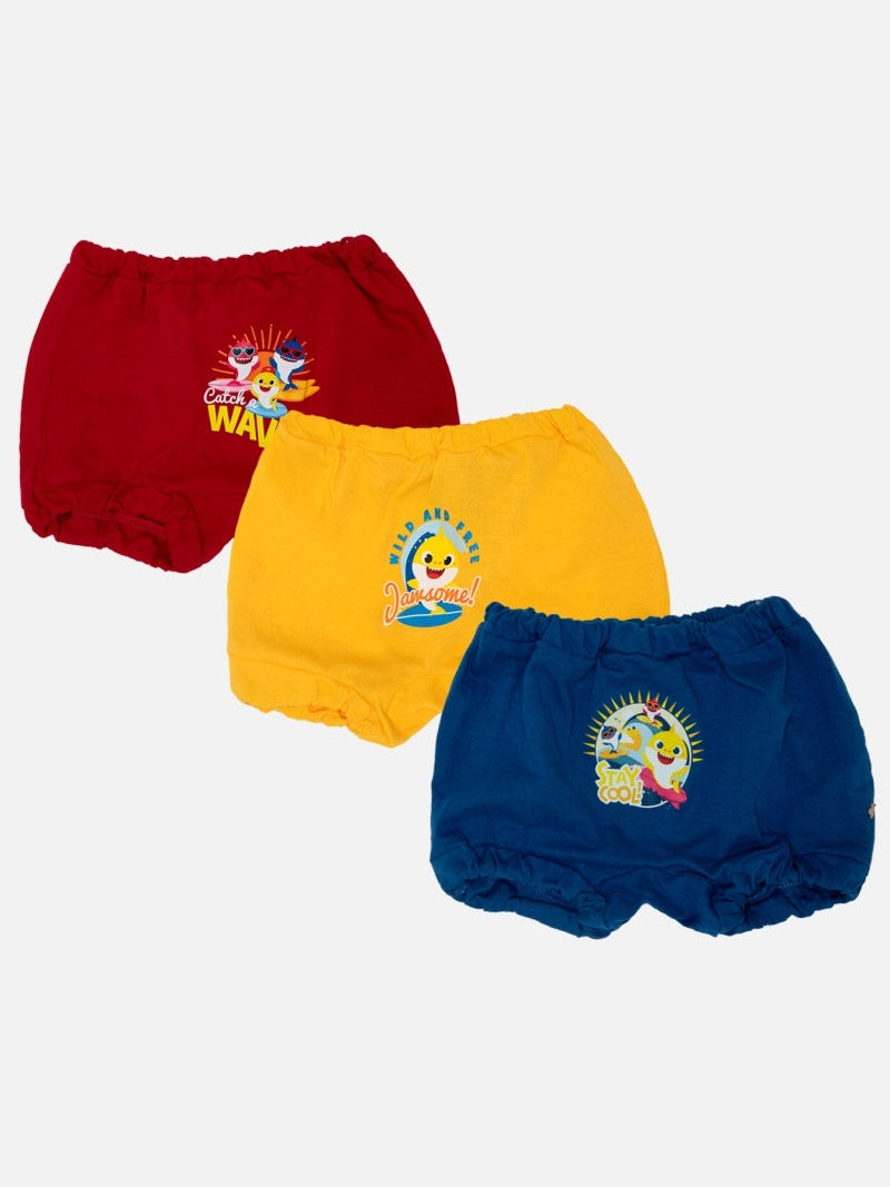 Bodycare Baby Shark Unisex Trunk Solid Pack Of 3 - Assorted