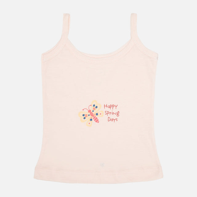 Baby Girls 100% Cotton Vest Dori Neck Sleeveless Pack of 3 - Bodycare