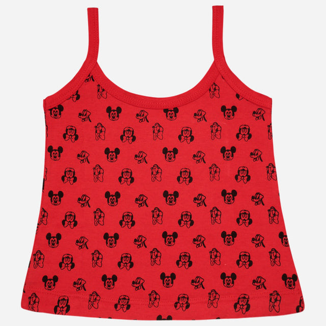Baby Girls Minnie & Friends 100% Cotton Camisole Round Neck Sleeveless Pack of 5 - Bodycare