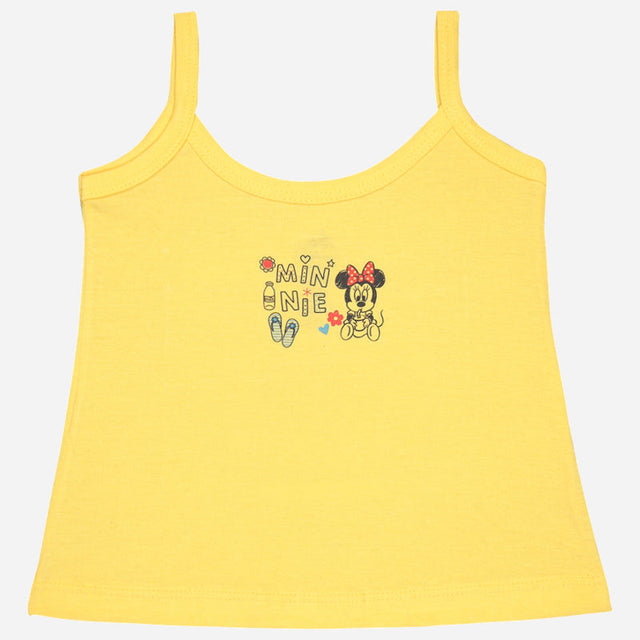 Baby Girls Minnie & Friends 100% Cotton Camisole Round Neck Sleeveless Pack of 5 - Bodycare