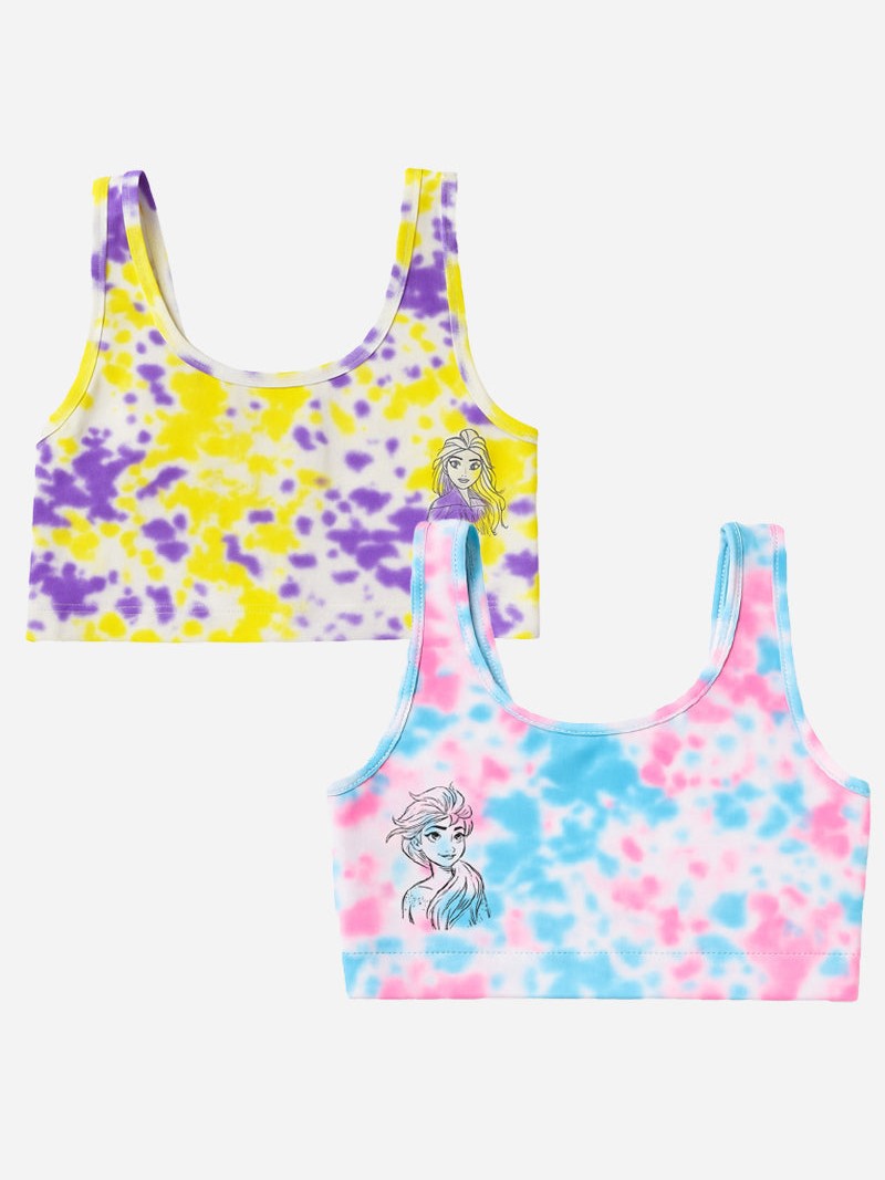 Bodycare Frozen Girls Crop Top Round Neck Sleeveless Assorted - Pack of 2