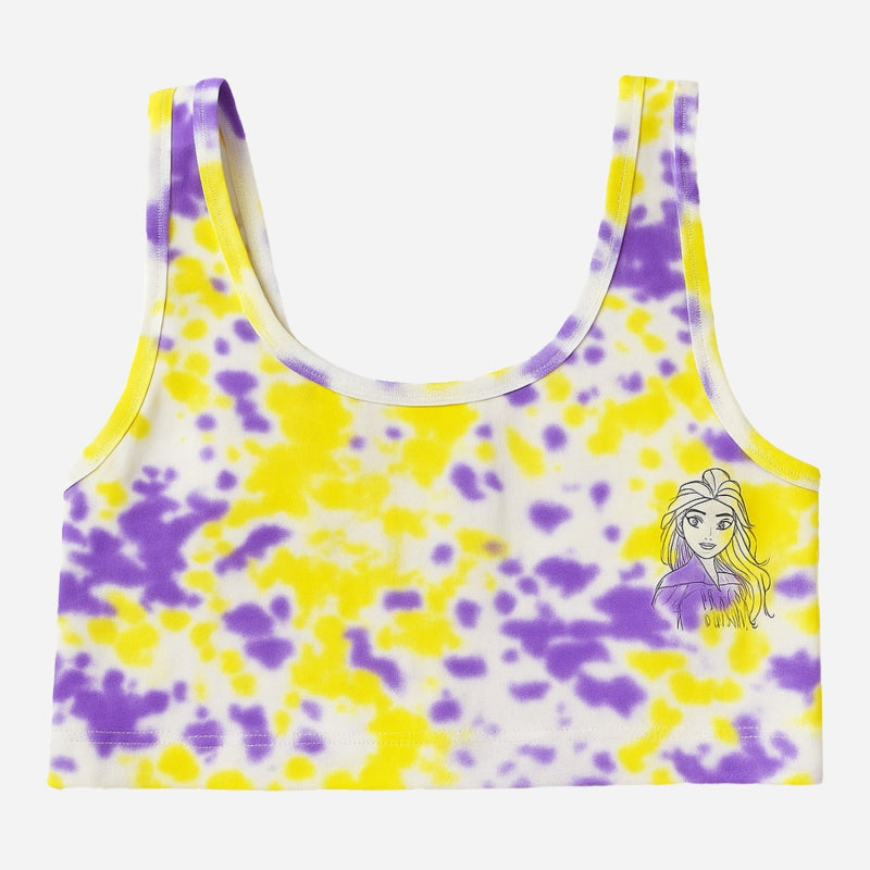 Bodycare Frozen Girls Crop Top Round Neck Sleeveless Assorted - Pack of 2