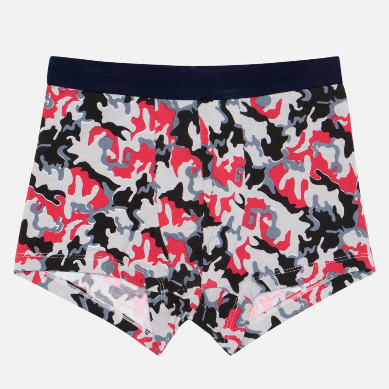 Bodycare Boys Trunk Self Design Pack of 2 - Mint & Red Grey