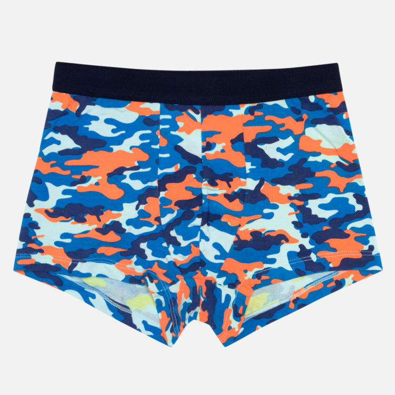 Bodycare Boys Trunk Self Design Pack of 2 - Brown & Orange Blue