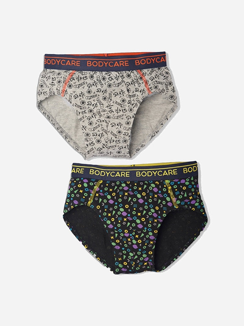 Bodycare Boys Brief Black & Grey Pack Of 2
