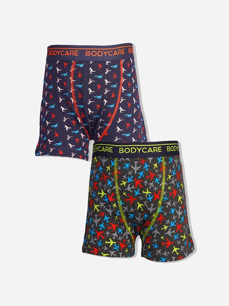 Bodycare Boys Trunks Navy & Anthra Melange Pack Of 2