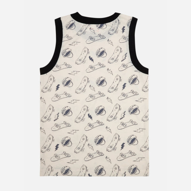 Boys 100% Cotton Vest Round Neck Sleeveless Pack of 2 - Bodycare