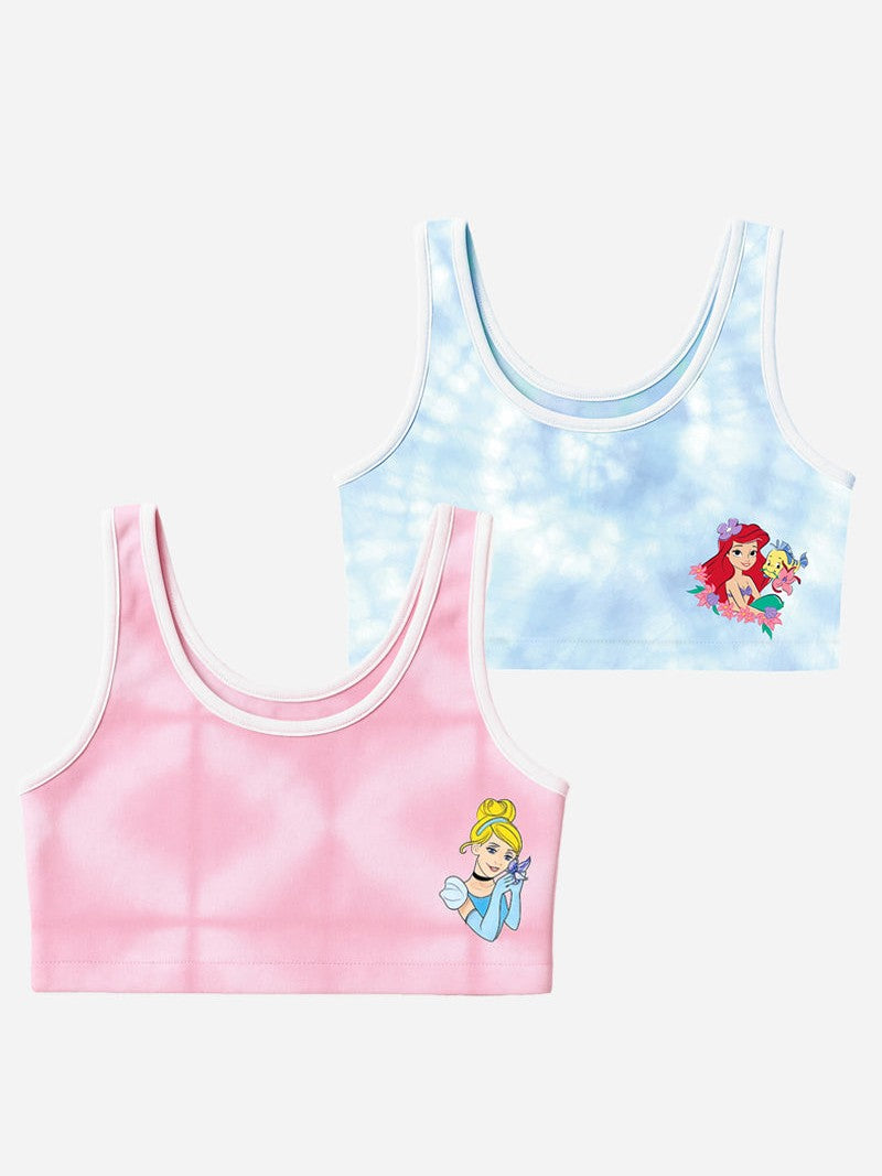 Bodycare Princess All Girls Crop Top Round Neck Sleeveless Solid Pack Of 2 - Assorted