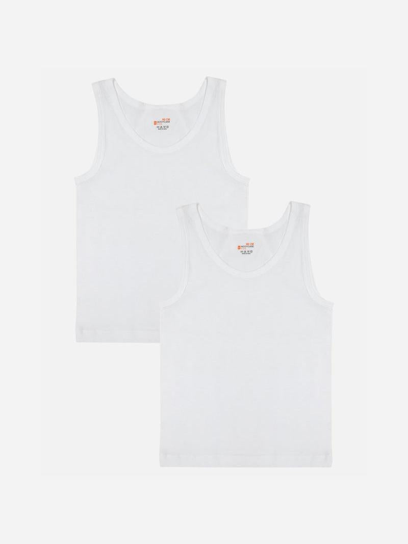 Boys Organic Vest Round Neck Sleeveless Pack of 2 - Bodycare