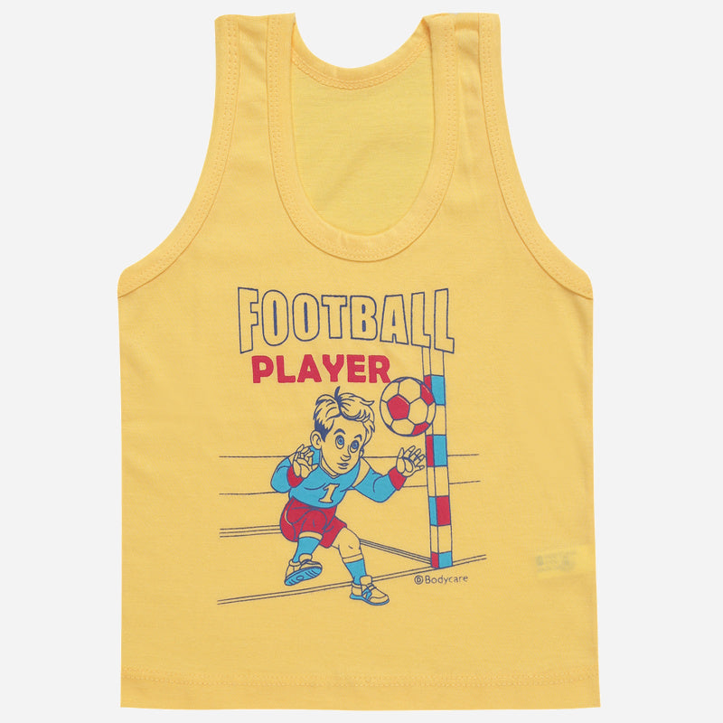 Bodycare Boys Cotton Vest Round Neck Sleeveless Solid Pack Of 6