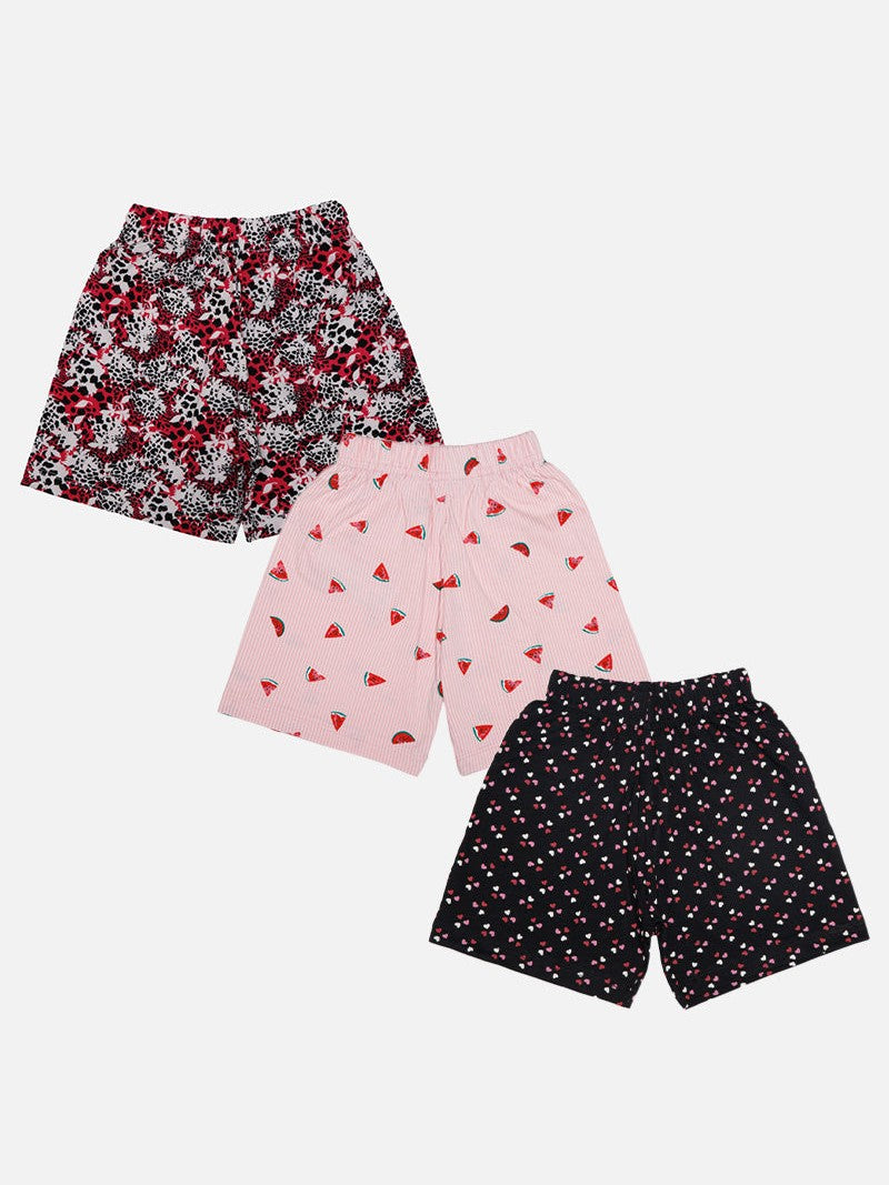 Bodycare Girls Shorts Pack Of 3 - Assorted