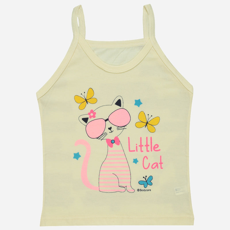 Bodycare Girls Cotton Vest Dori Neck Sleeveless Solid Pack Of 6