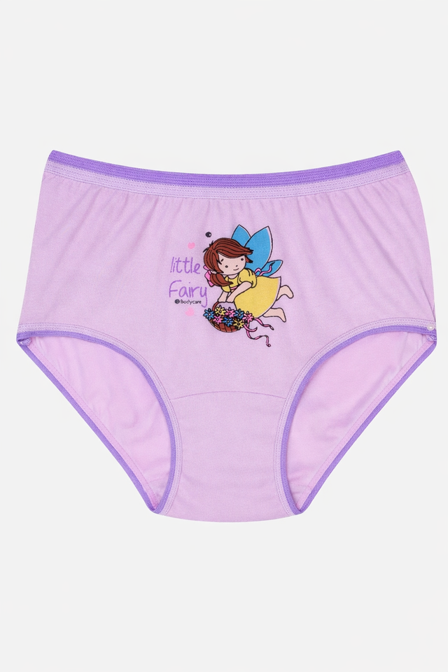 Girls Printed Panty 100% Cotton Underwear with Top Elastic for Soft Comfort and Daily Innerwear Use - Pack of 3