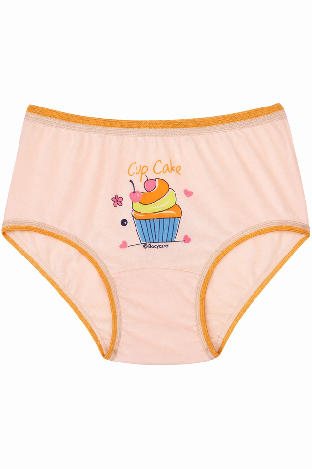 Girls Printed Panty 100% Cotton Underwear with Top Elastic for Soft Comfort and Daily Innerwear Use - Pack of 3