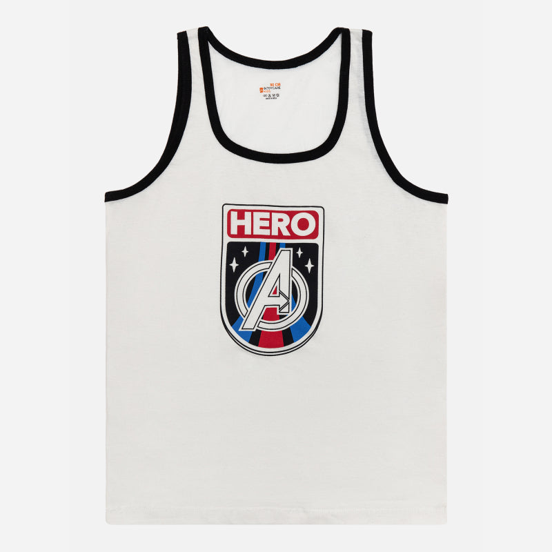 Boys Avengers 100% Cotton Vest Round Neck Sleeveless Pack of 4