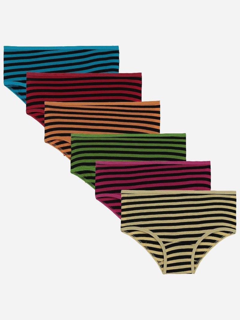 Bodycare Girls Cotton Panty Stripe Pack Of 6