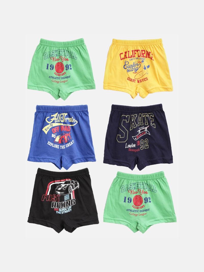 Bodycare Boys Trunk Pack Of 6 - Assorted