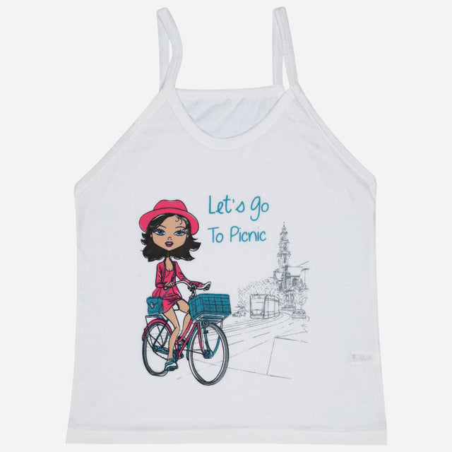 Girls Vest Dori Neck Sleeveless Pack of 3 - Bodycare