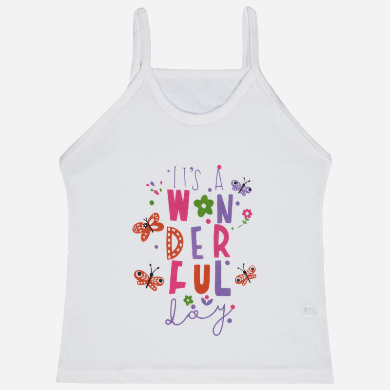 Bodycare Girls Cotton Vest Dori Neck Sleeveless Pack Of 6