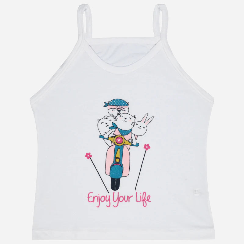 Bodycare Girls Cotton Vest Dori Neck Sleeveless Pack Of 6