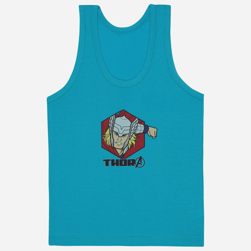 Bodycare Avengers Boys Vest Round Neck Sleeveless Solid Pack Of 5