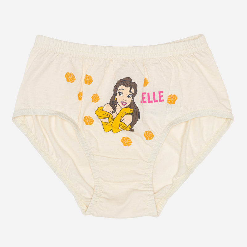 Girls Princess 100% Cotton Panty Inner Elastic Pack of 3