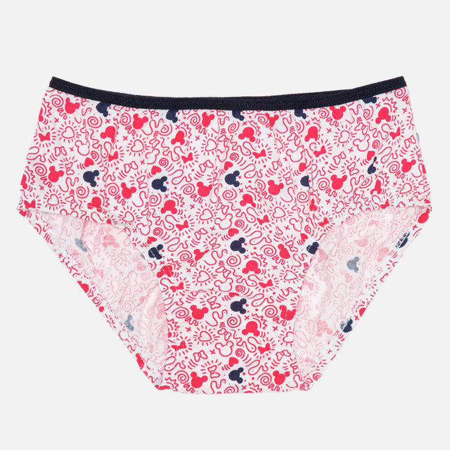 Girls Minnie & Friends 100% Cotton Panty Top Elastic Pack of 3 - Bodycare