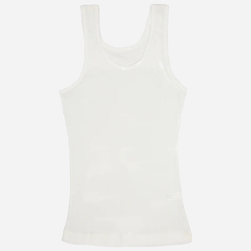 Girls Cotton Rib Vest Round Neck Sleeveless Pack of 4 - Bodycare